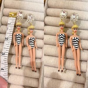 Worlds smallest Barbie earrings